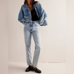 Free People We The Free Jeans Womens 29 The Pacifica High Rise Slim Straight
